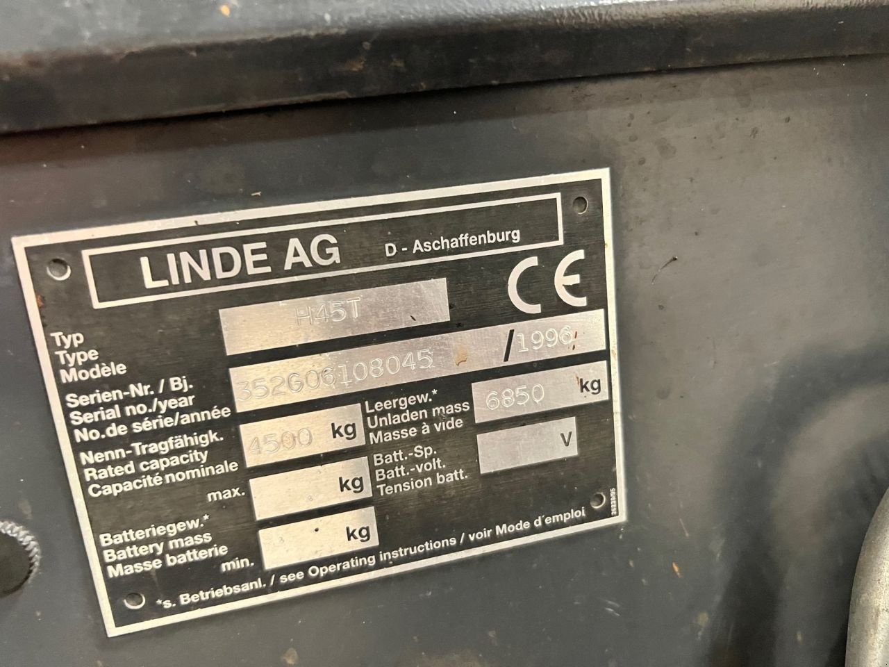 Frontstapler tip Linde H45T-352, Gebrauchtmaschine in Leeuwarden (Poză 6)