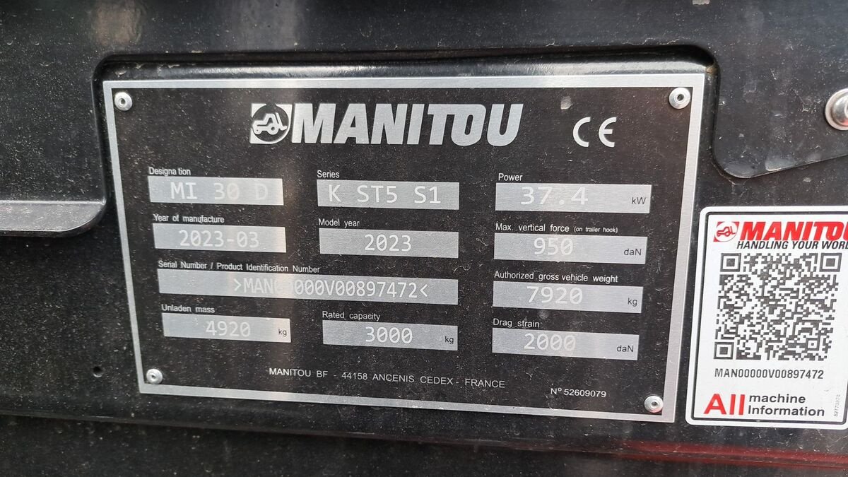 Frontstapler du type Manitou MI 30D ST5, Vorführmaschine en Zwettl (Photo 13)