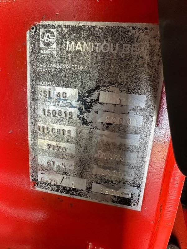 Frontstapler Türe ait Manitou MS140, Gebrauchtmaschine içinde Linde (dr) (resim 4)