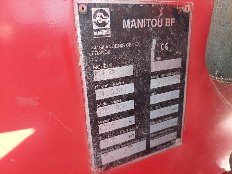 Frontstapler типа Manitou MSI25 T, Gebrauchtmaschine в Waregem (Фотография 7)
