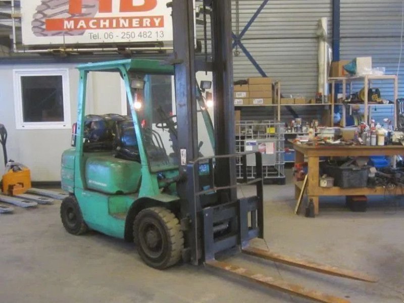 Frontstapler a típus Mitsubishi 2500 kg., heftruck LPG-gas, duplomast, side shift., Gebrauchtmaschine ekkor: Tubbergen (Kép 1)