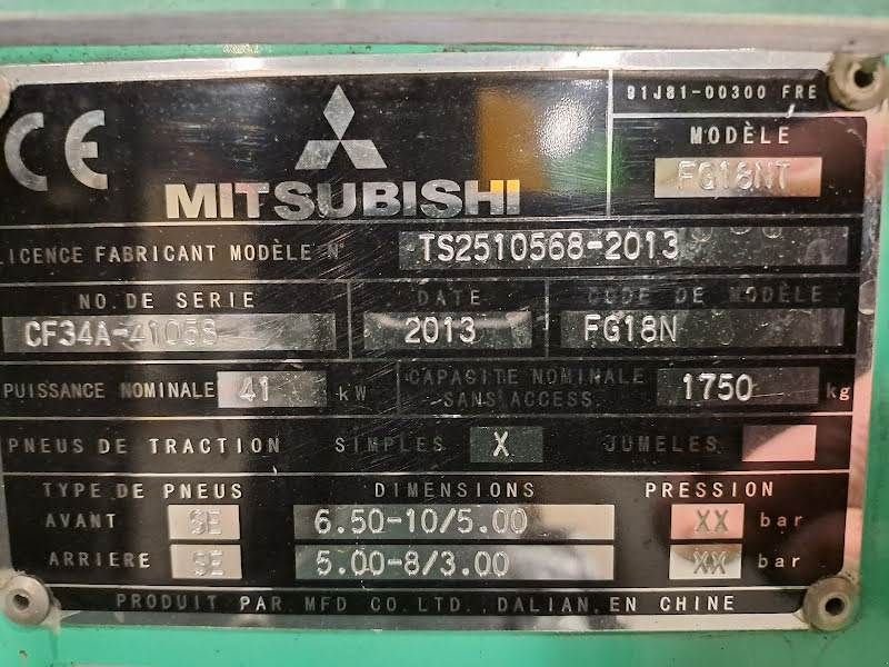 Frontstapler tipa Mitsubishi FG18NT, Gebrauchtmaschine u Waregem (Slika 8)