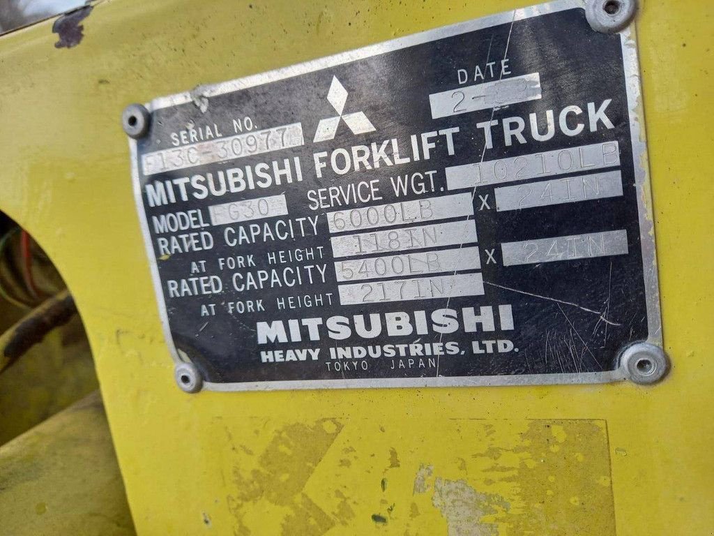 Frontstapler typu Mitsubishi FG30, Gebrauchtmaschine v Antwerpen (Obrázok 10)