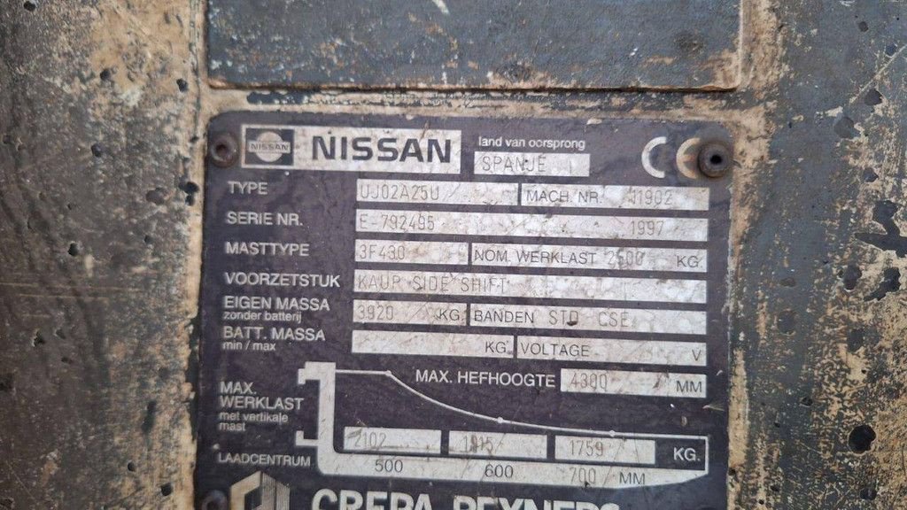 Frontstapler des Typs Nissan UJ02A25U, Gebrauchtmaschine in Antwerpen (Bild 9)