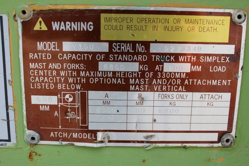 Frontstapler typu Sonstige Cat V 150, Gebrauchtmaschine v Rucphen (Obrázek 5)