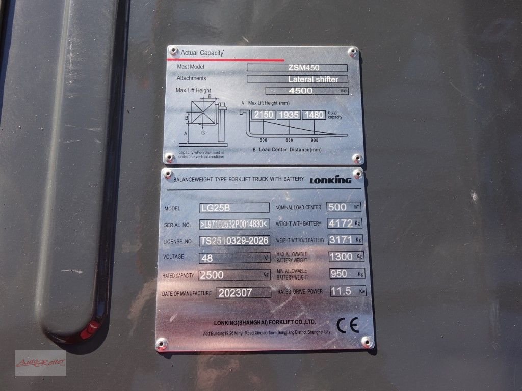 Frontstapler des Typs Sonstige Grizzly LG25B 2,5T Elektro Stapler Top Qualität, Gebrauchtmaschine in Fohnsdorf (Bild 22)