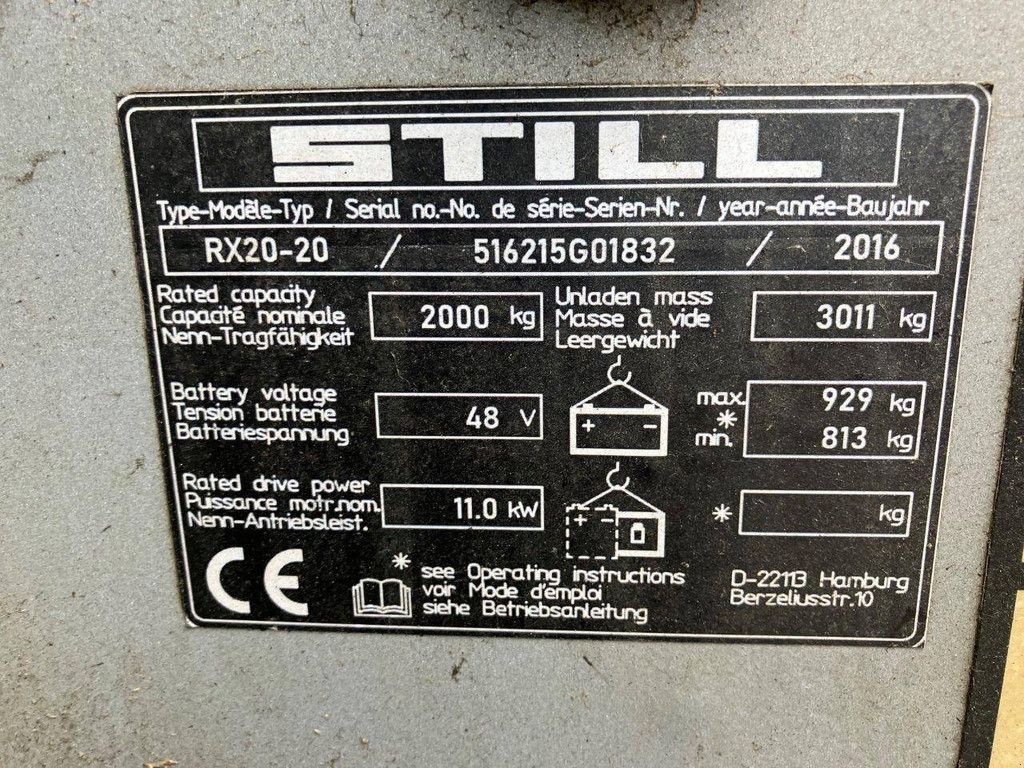 Frontstapler a típus Still R20-20, Gebrauchtmaschine ekkor: Antwerpen (Kép 10)