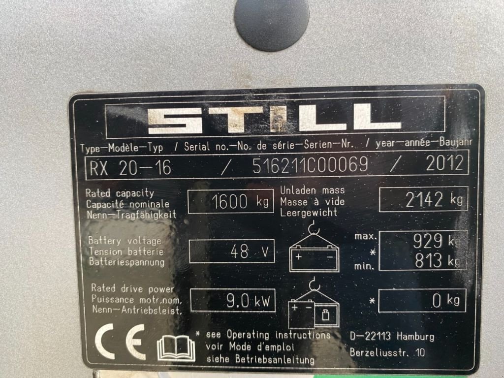 Frontstapler от тип Still RX 20-16 1.6 ton Duplex Freelift Elektra Heftruck, Gebrauchtmaschine в VEEN (Снимка 5)