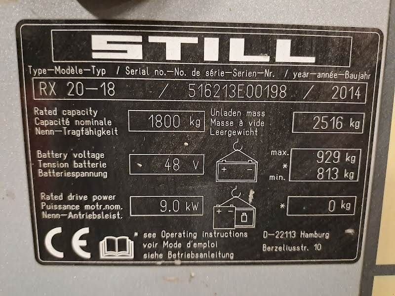 Frontstapler del tipo Still RX 20-18, Gebrauchtmaschine en Waregem (Imagen 11)