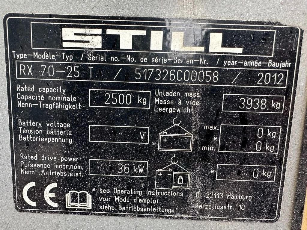 Frontstapler типа Still RX 70-25 T 2.5 ton Duplex Sideshift Positioner LPG Heftruck, Gebrauchtmaschine в VEEN (Фотография 9)