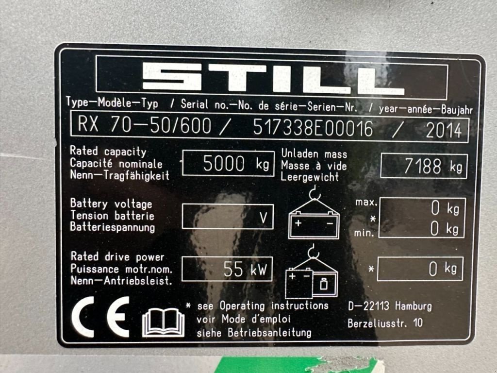 Frontstapler Türe ait Still RX 70-50 / 600 5 ton Duplex Sideshift Positioner LPG Heftruck, Gebrauchtmaschine içinde VEEN (resim 3)