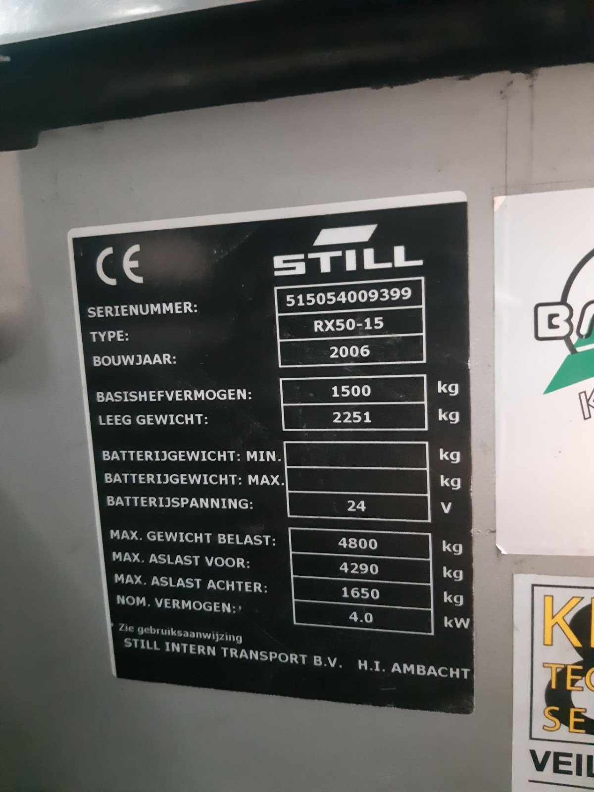 Frontstapler typu Still RX50-15, Gebrauchtmaschine v Biddinghuizen (Obrázek 10)