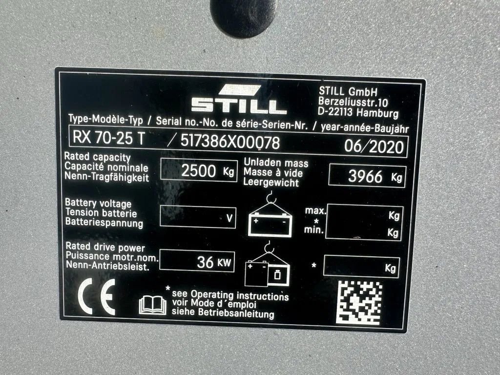 Frontstapler Türe ait Still RX70-25 T 2.5 ton Duplex Sideshift LPG Heftruck 2020, Gebrauchtmaschine içinde VEEN (resim 3)