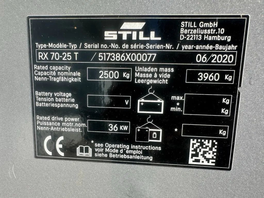 Frontstapler del tipo Still RX70-25 T 2.5 ton Duplex Sideshift LPG Heftruck 2020, Gebrauchtmaschine en VEEN (Imagen 4)