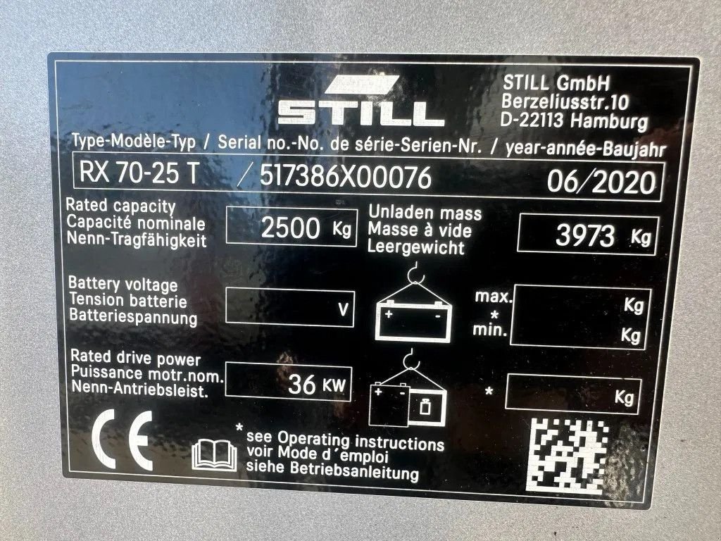 Frontstapler typu Still RX70-25 T 2.5 ton Duplex Sideshift LPG Heftruck 2020, Gebrauchtmaschine w VEEN (Zdjęcie 3)