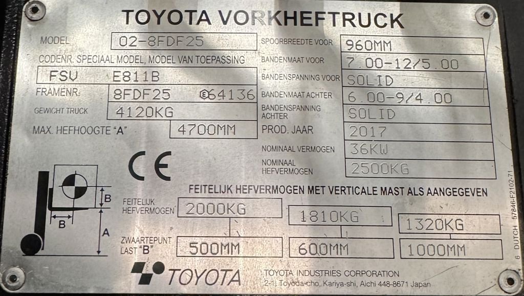 Frontstapler of the type Toyota 02-8FDF25 - Met reachvorken!, Neumaschine in Barneveld (Picture 6)