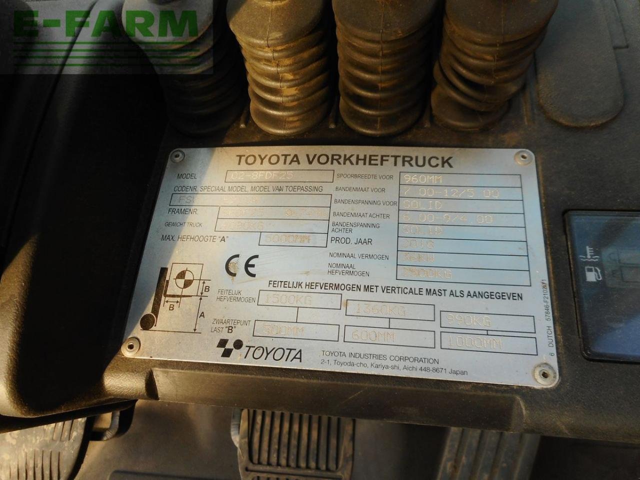 Frontstapler of the type Toyota 02-8fdf25 triplex 5 meter + ss, Gebrauchtmaschine in ST. NIKOLAI/DR. (Picture 7)