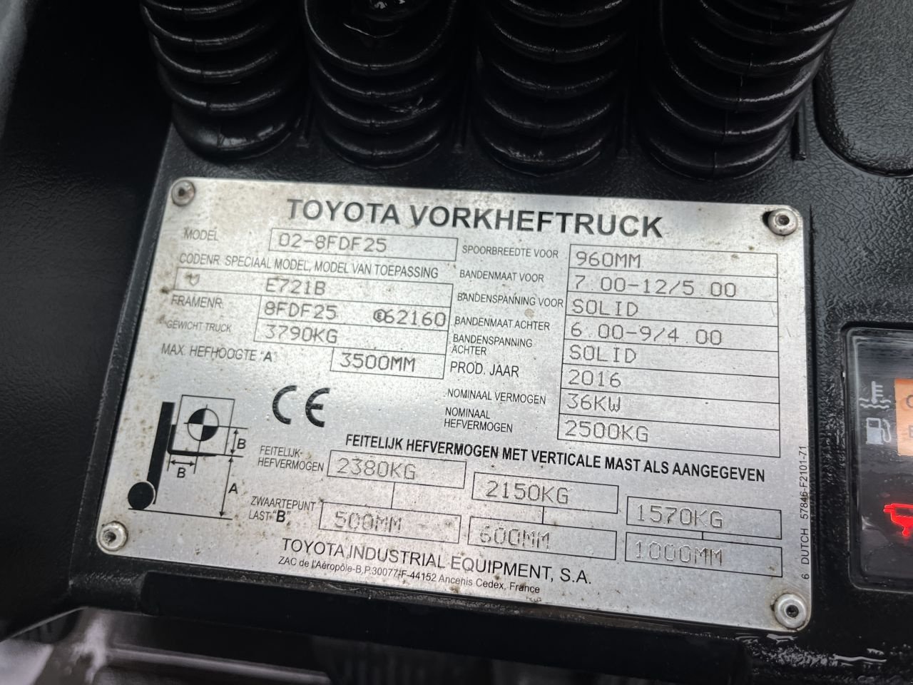 Frontstapler tip Toyota 02-8FDF25, Gebrauchtmaschine in Lochem (Poză 4)