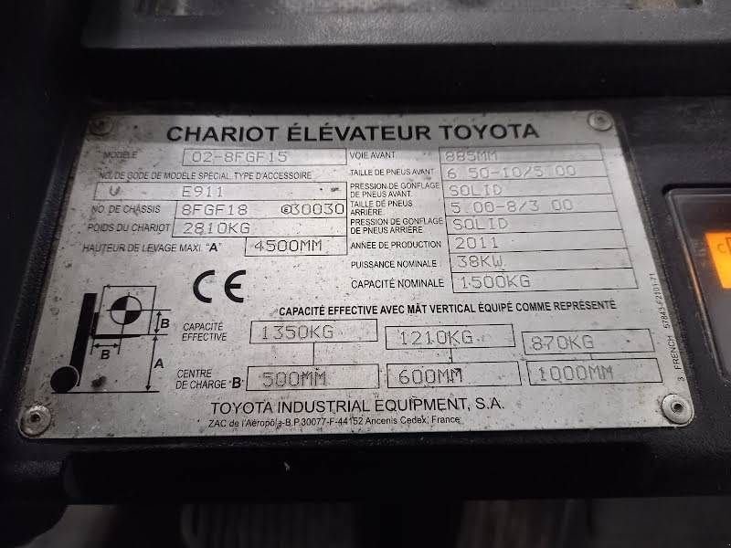 Frontstapler del tipo Toyota 02-8FGF15, Gebrauchtmaschine en Waregem (Imagen 4)