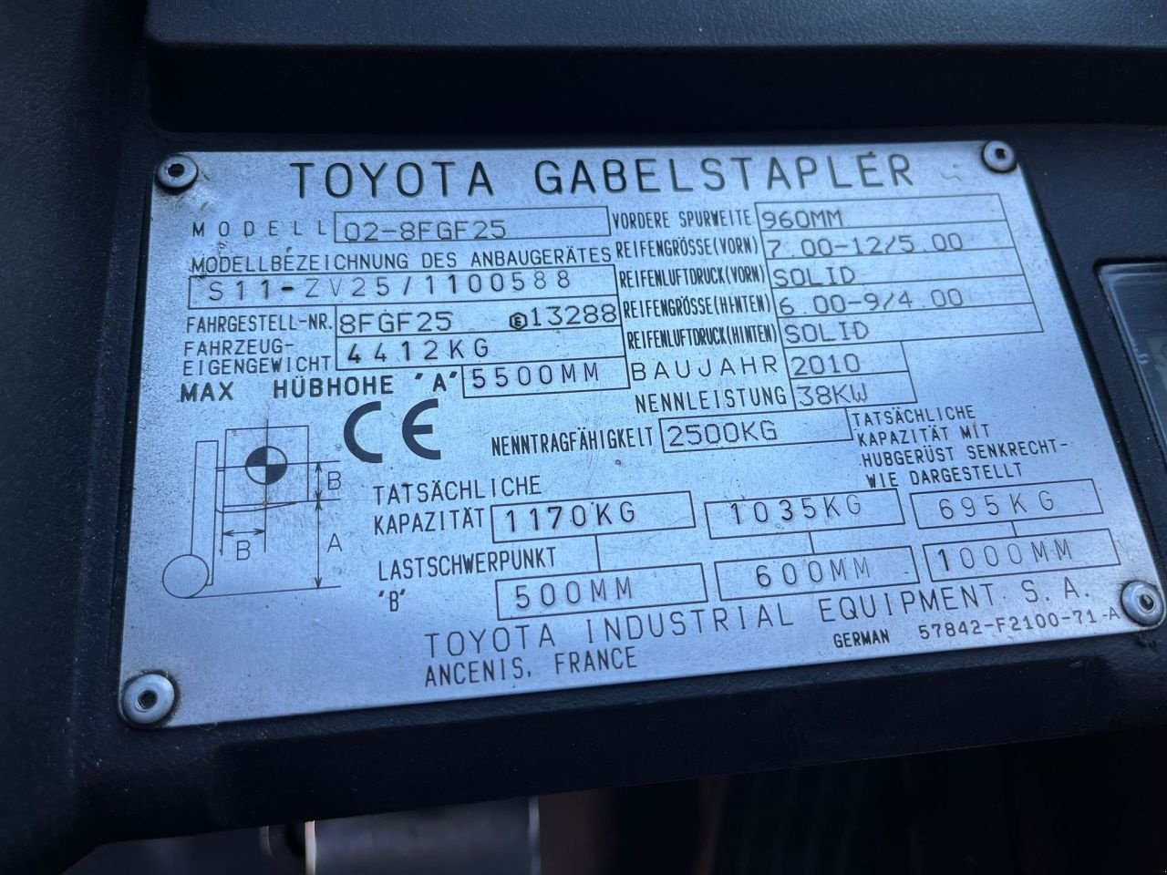 Frontstapler a típus Toyota 02-8FGF25, Gebrauchtmaschine ekkor: Oldenzaal (Kép 6)