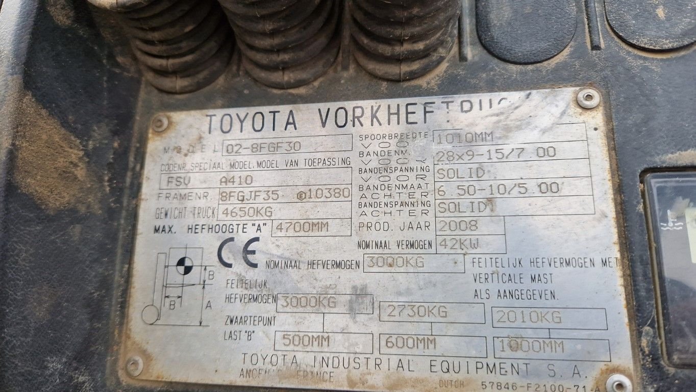 Frontstapler typu Toyota 02FGF30, Gebrauchtmaschine v Middelharnis (Obrázok 8)
