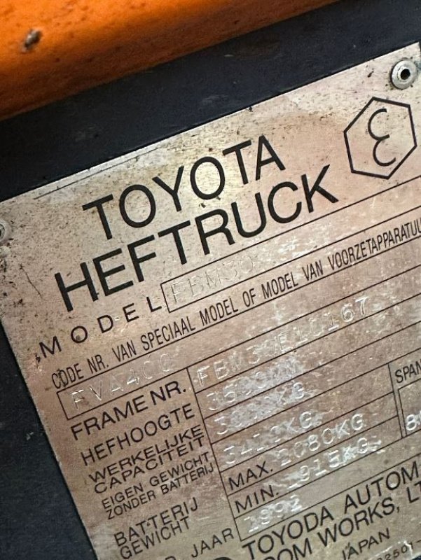 Frontstapler a típus Toyota 3.5 TON, Gebrauchtmaschine ekkor: Linde (dr) (Kép 3)