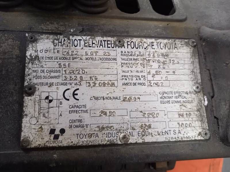 Frontstapler des Typs Toyota 42-7FGF25, Gebrauchtmaschine in Waregem (Bild 10)