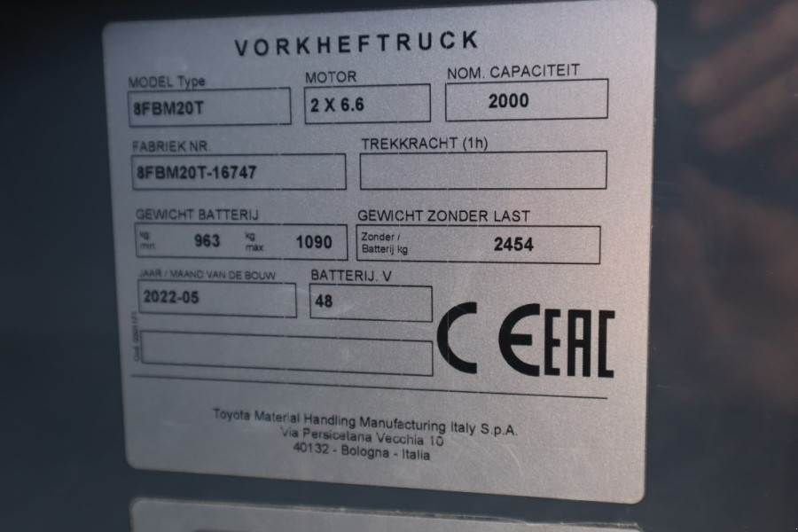 Frontstapler tipa Toyota 8FBM20T Valid inspection, *Guarantee! Electric, 47, Gebrauchtmaschine u Groenlo (Slika 7)