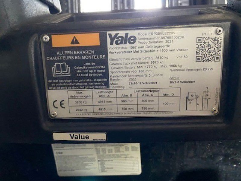 Frontstapler del tipo Yale ERP 35 VLE2295 Heftruck, Gebrauchtmaschine en Laren Gld (Imagen 7)