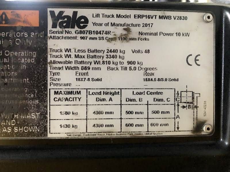 Frontstapler του τύπου Yale ERP16VT, Gebrauchtmaschine σε Aalst (Φωτογραφία 8)