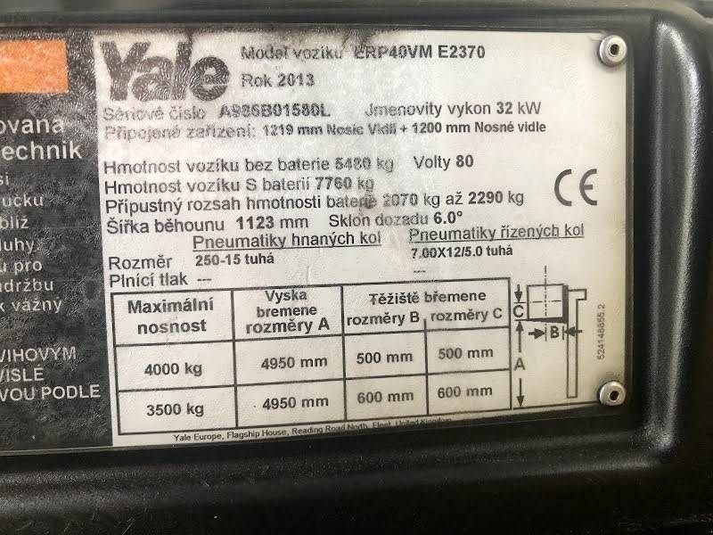 Frontstapler typu Yale ERP40VM, Gebrauchtmaschine v Aalst (Obrázek 8)