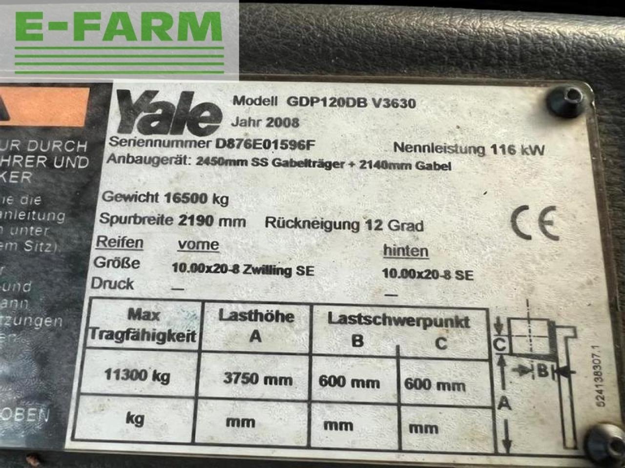 Frontstapler of the type Yale gdp 120 db, Gebrauchtmaschine in Steffenberg (Picture 3)