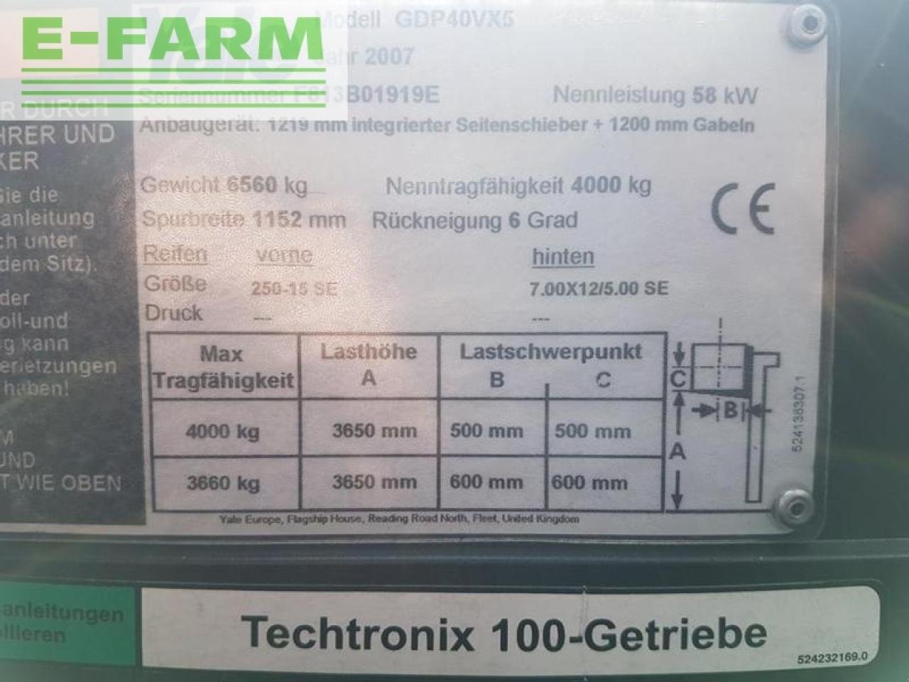 Frontstapler tip Yale gdp 40 vx, Gebrauchtmaschine in Steffenberg (Poză 6)