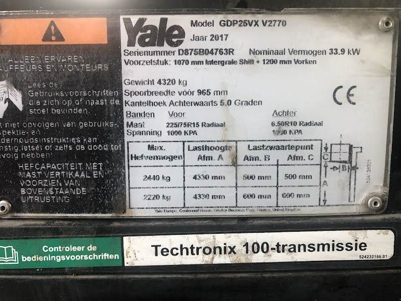 Frontstapler del tipo Yale GDP25VX, Gebrauchtmaschine en Aalst (Imagen 9)