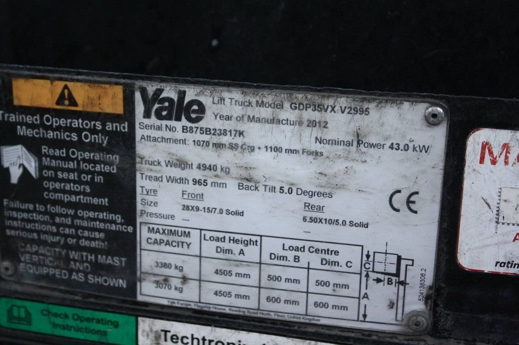 Frontstapler от тип Yale GDP35 VX, Gebrauchtmaschine в Antwerpen (Снимка 5)