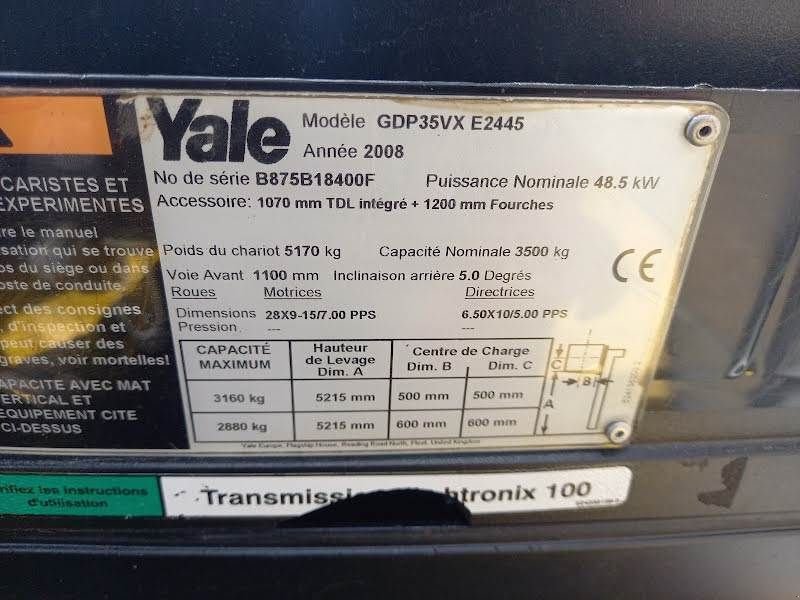 Frontstapler a típus Yale GDP35VX, Gebrauchtmaschine ekkor: Waregem (Kép 9)