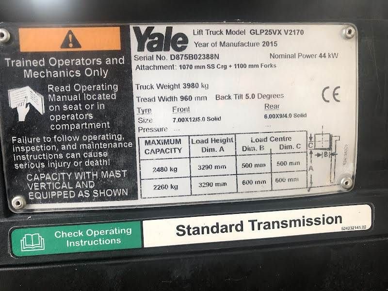 Frontstapler of the type Yale GLP25VX, Gebrauchtmaschine in Aalst (Picture 9)