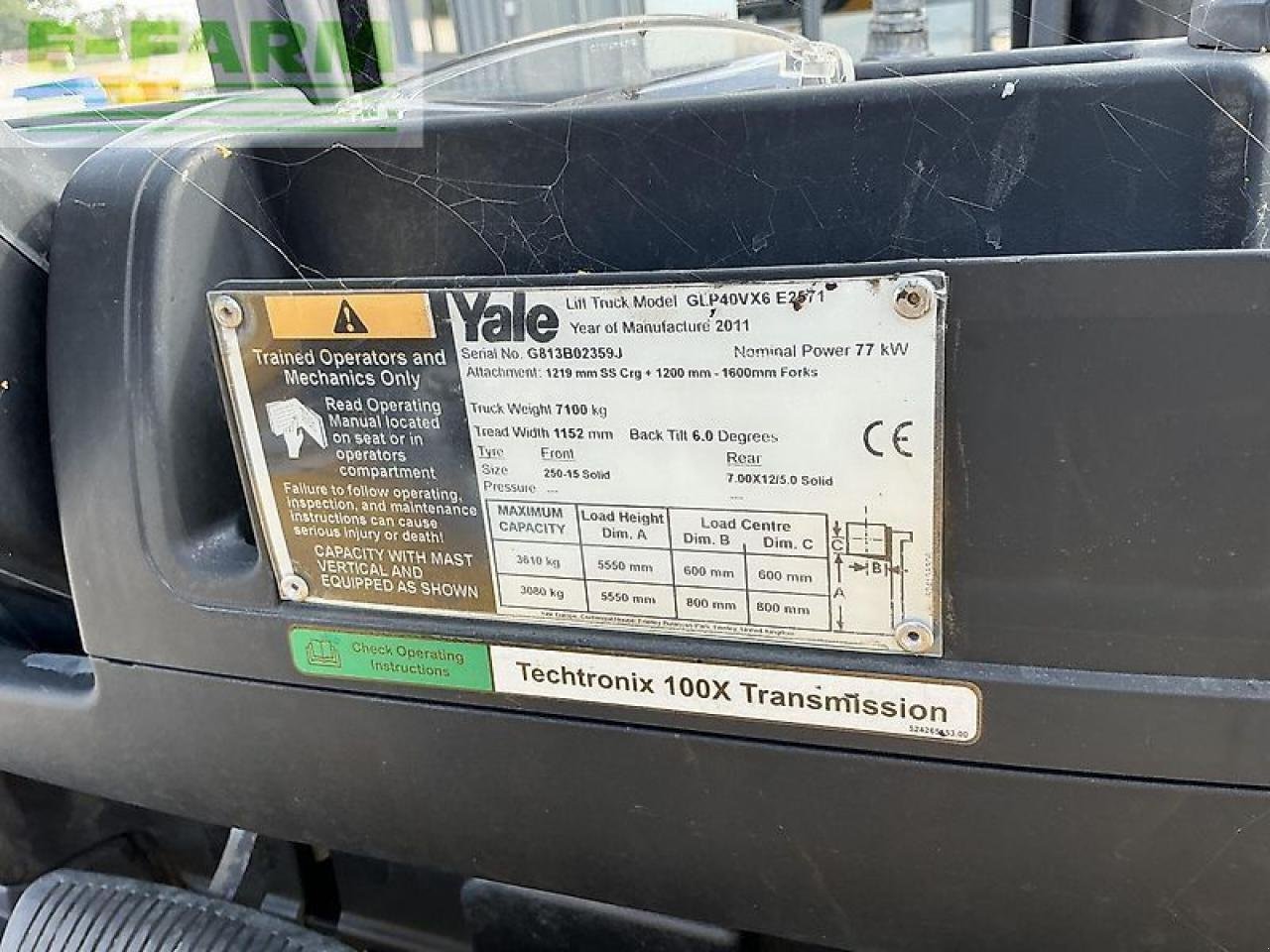 Frontstapler typu Yale glp40 vx6 gas forklift (st20056), Gebrauchtmaschine v SHAFTESBURY (Obrázek 15)