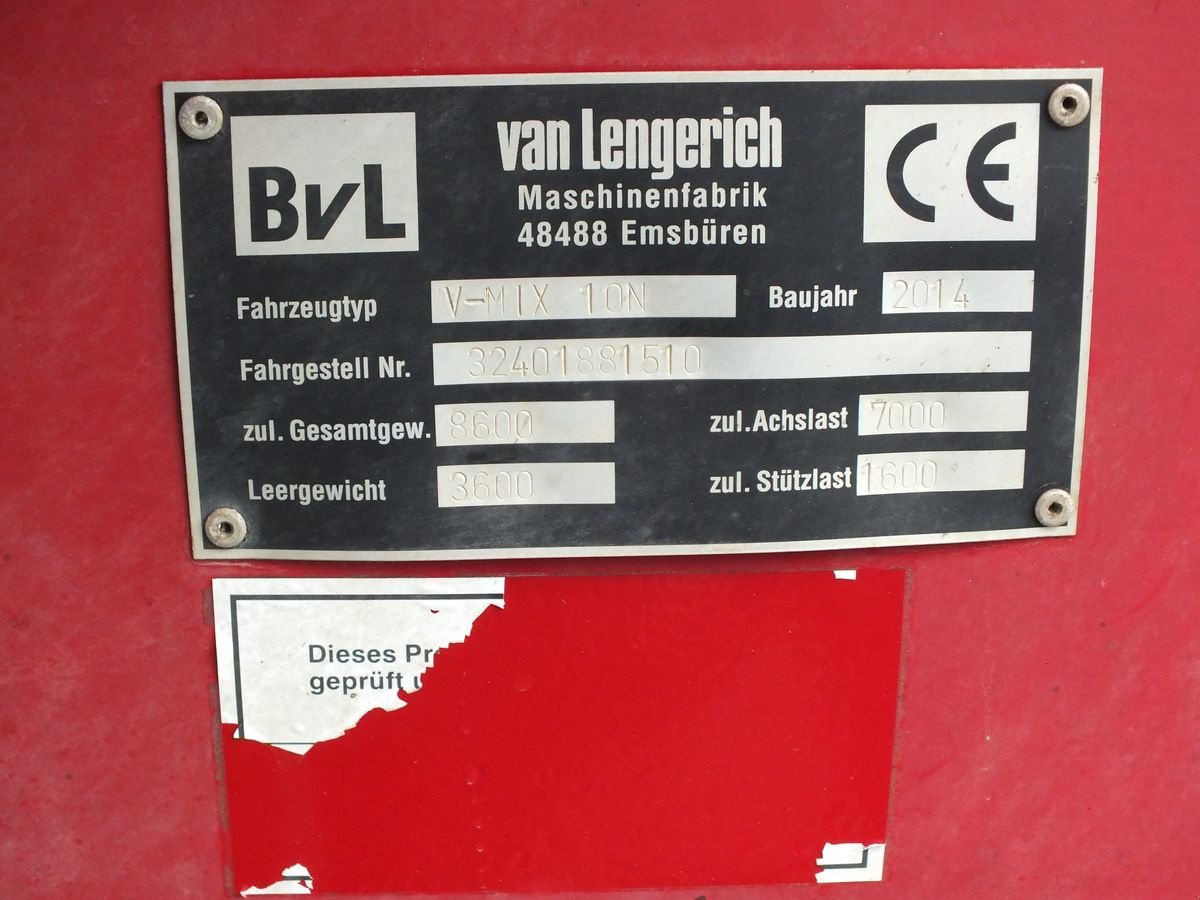 Futtermischwagen typu BVL BVL-V-Mix 10 N, Gebrauchtmaschine w Putzleinsdorf (Zdjęcie 8)