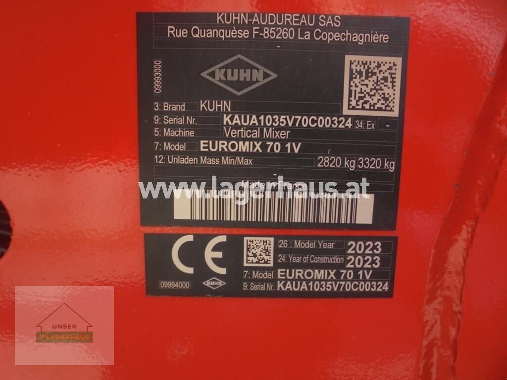 Futtermischwagen za tip Kuhn EUROMIX 870, Neumaschine u Schlitters (Slika 2)