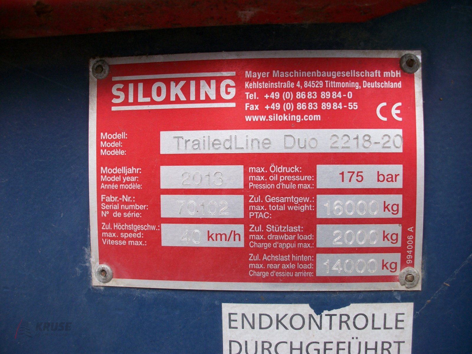 Futtermischwagen des Typs Siloking TrailedLine Duo 2218-20, Gebrauchtmaschine in Fürstenau (Bild 14)