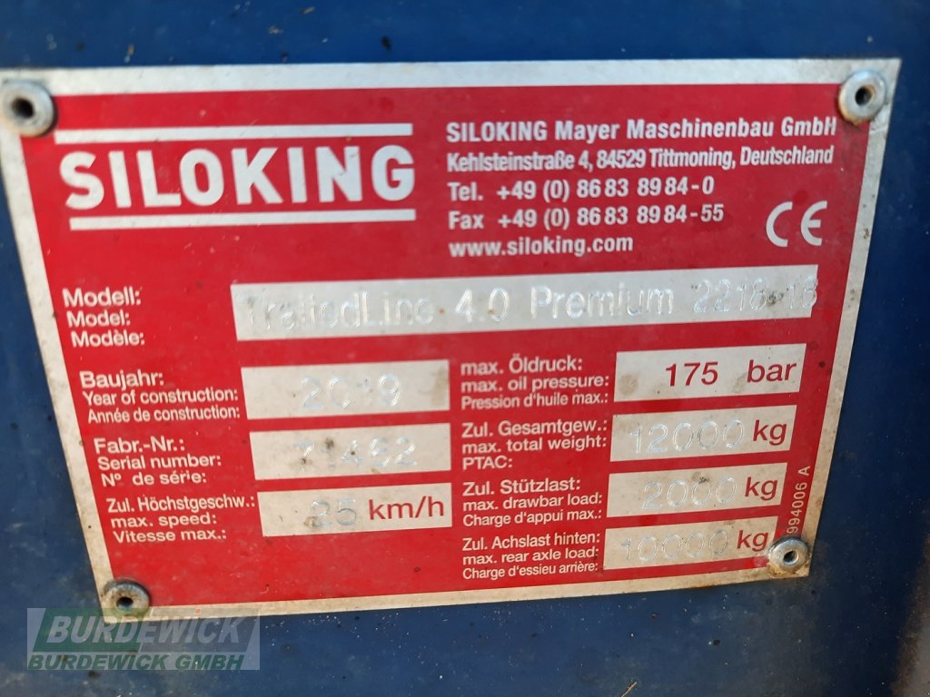 Futtermischwagen от тип Siloking TrailedLine Premium 2218 18m³ *guter Zustand*, Gebrauchtmaschine в Lamstedt (Снимка 10)