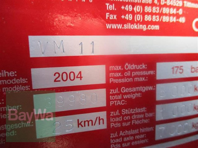 Futtermischwagen typu Siloking VM 11 #75, Gebrauchtmaschine v Schönau b.Tuntenhausen (Obrázok 11)