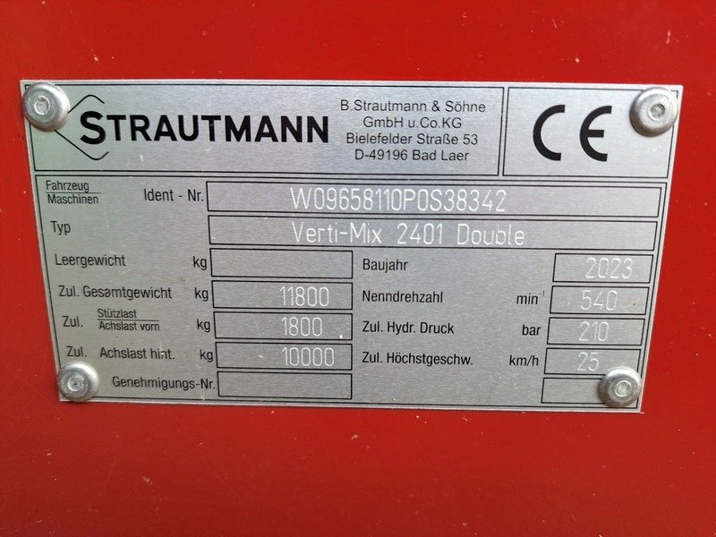 Futtermischwagen Türe ait Strautmann Verti Mix 2401 Double, Neumaschine içinde Gülzow-Prüzen OT Mühlengeez (resim 11)