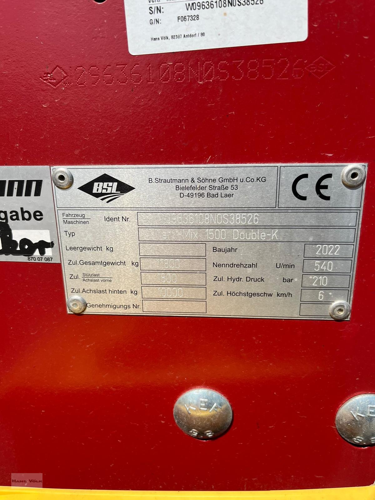 Futtermischwagen del tipo Strautmann Verti-Mix Double 1500 K, Gebrauchtmaschine en Antdorf (Imagen 10)