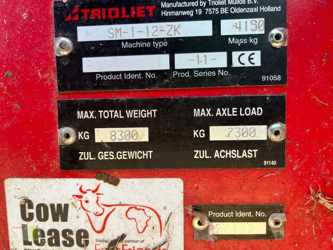 Futtermischwagen typu Trioliet Solomix 1-1200 ZK, Gebrauchtmaschine v Risum-Lindholm (Obrázek 10)