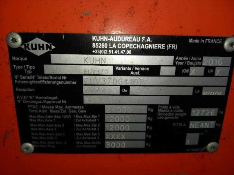 Futterverteilwagen za tip Kuhn EUROMIX 3970, Gebrauchtmaschine u Rødding (Slika 7)