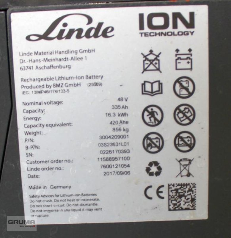 Gabelstapler от тип Linde E 16 ION EVO 386-02, Gebrauchtmaschine в Friedberg-Derching (Снимка 11)