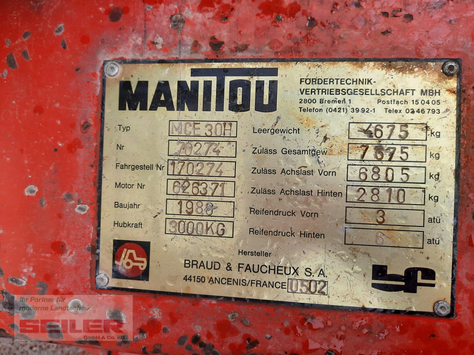 Gabelstapler des Typs Manitou MCE 30 H, Gebrauchtmaschine in Ansbach (Bild 11)