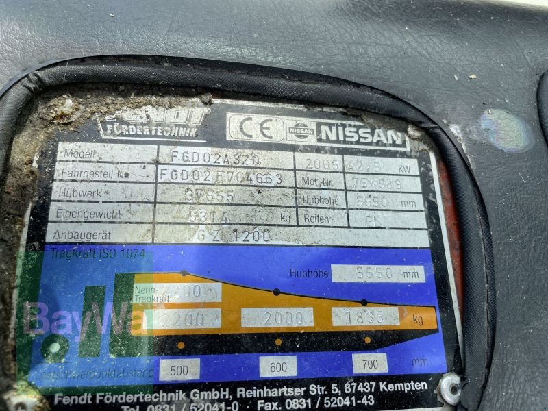 Gabelstapler от тип Nissan NISSAN FGD 02 A 32Q, Gebrauchtmaschine в Bamberg (Снимка 13)